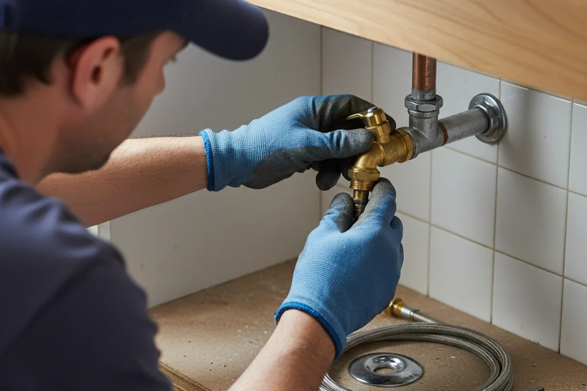 Shutoff valve and fitting work during Burst Pipe Repair in Ottawa